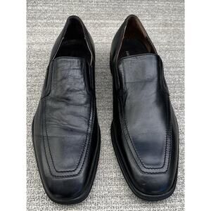 BRUNO MAGLI Raging Black Leather Slip-On Loafers Men's Size 9.5 US